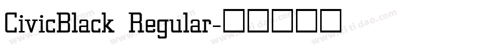 CivicBlack Regular字体转换